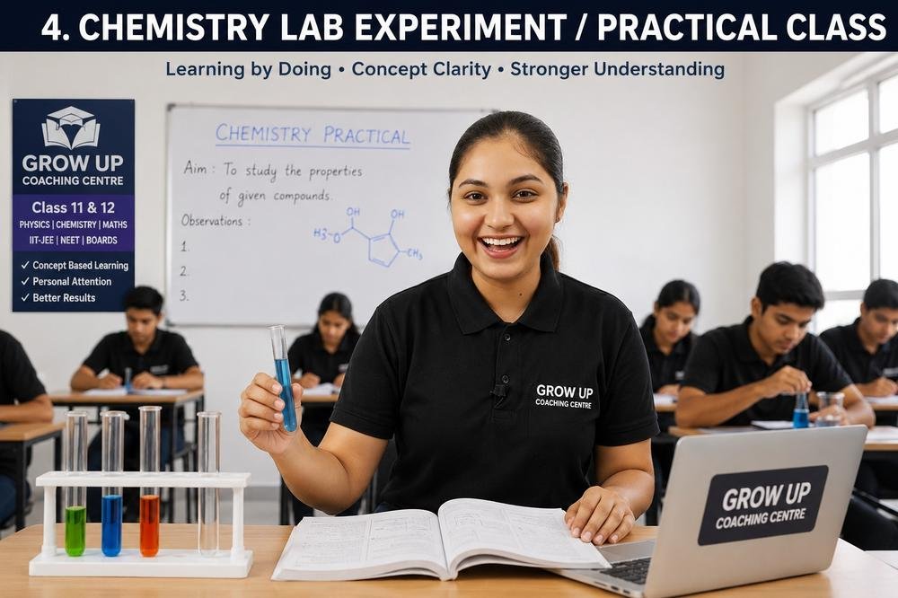 Chemistry practicals and reaction demonstration class in Burari Delhi