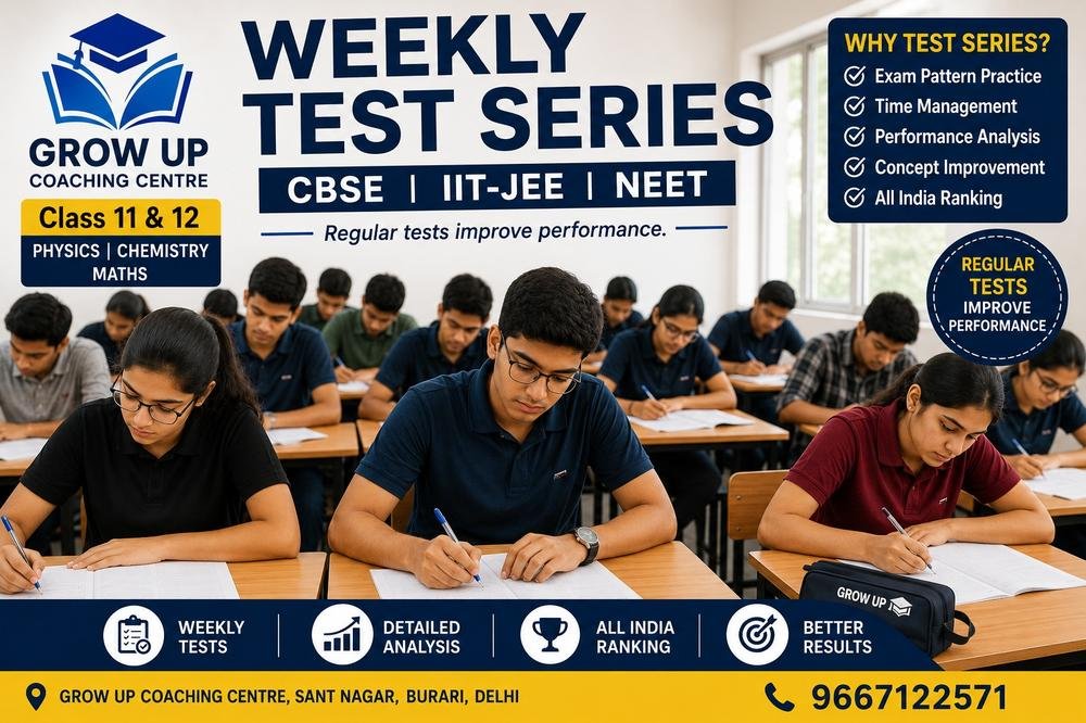 Weekly CBSE board and IIT-JEE NEET test series session in Burari Delhi